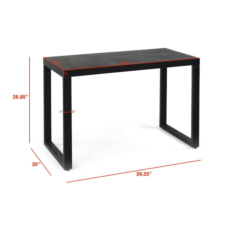 Mesa Consola Moderna de Metal Negro — 1 Persona
