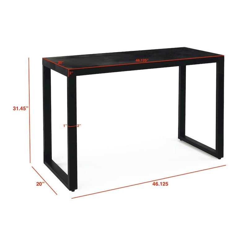Mesa Consola Moderna de Metal Negro — 1 Persona