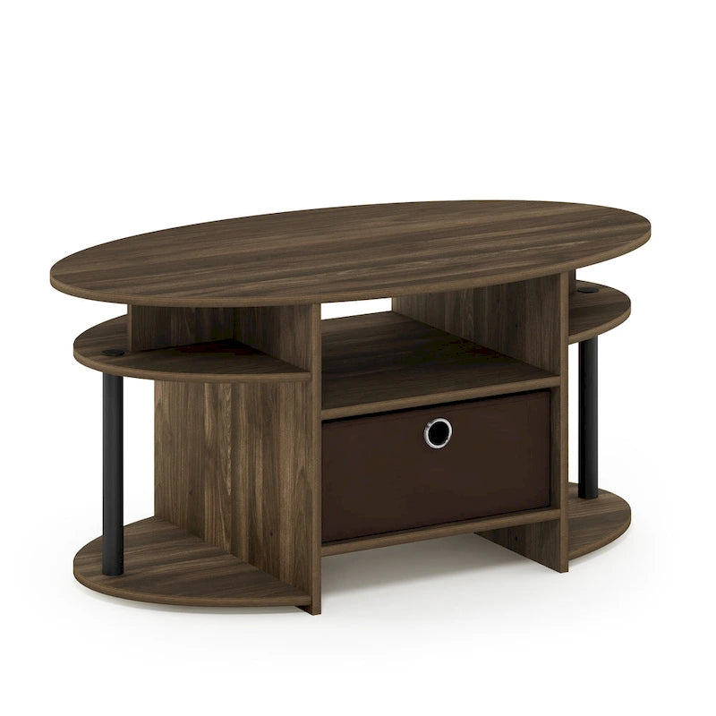 FURINNO JAYA Simple Design Oval Coffee Table