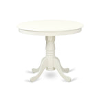 Juego de comedor redondo de lino blanco, tela de lino beige claro, 2-4 asientos
