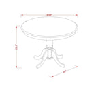 Juego de comedor redondo de lino blanco, tela de lino beige claro, 2-4 asientos