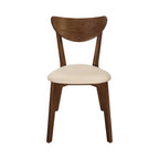 Sillas de comedor con respaldo abierto Tan And Chestnut, juego de 4