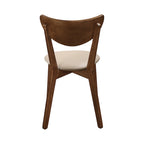 Sillas de comedor con respaldo abierto Tan And Chestnut, juego de 4