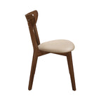 Sillas de comedor con respaldo abierto Tan And Chestnut, juego de 4