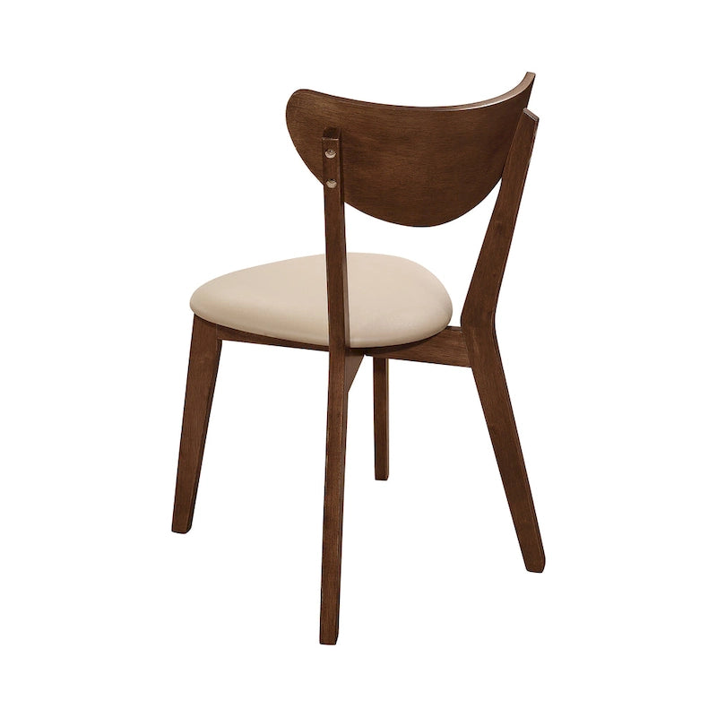 Sillas de comedor con respaldo abierto Tan And Chestnut, juego de 4