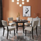 Juego de comedor de 5 piezas para 4 personas color marrón espresso