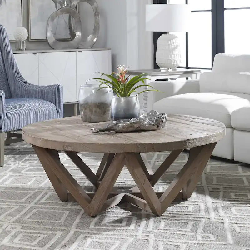 Uttermost Kendry 48  Diameter Java Wood Coffee Table
