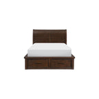 Juego de dormitorio de 5 piezas con plataforma trineo marrón – Queen/King