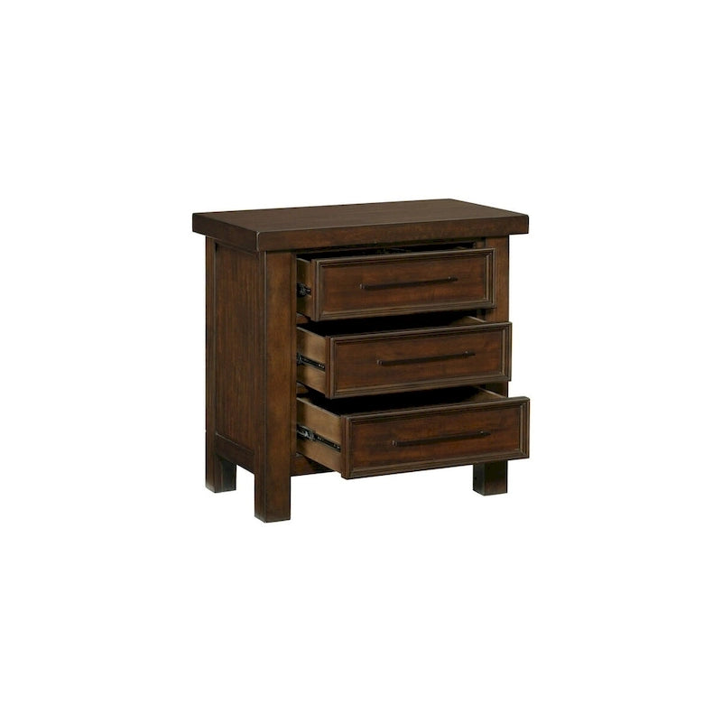 Juego de dormitorio de 5 piezas con plataforma trineo marrón – Queen/King