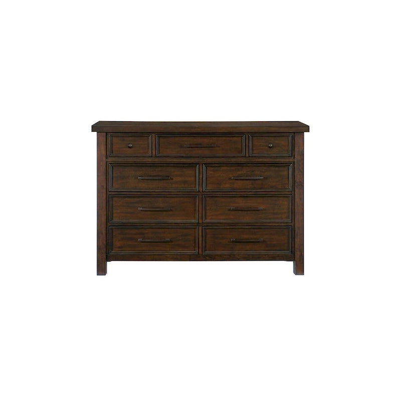 Juego de dormitorio de 5 piezas con plataforma trineo marrón – Queen/King