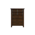 Juego de dormitorio de 5 piezas con plataforma trineo marrón – Queen/King