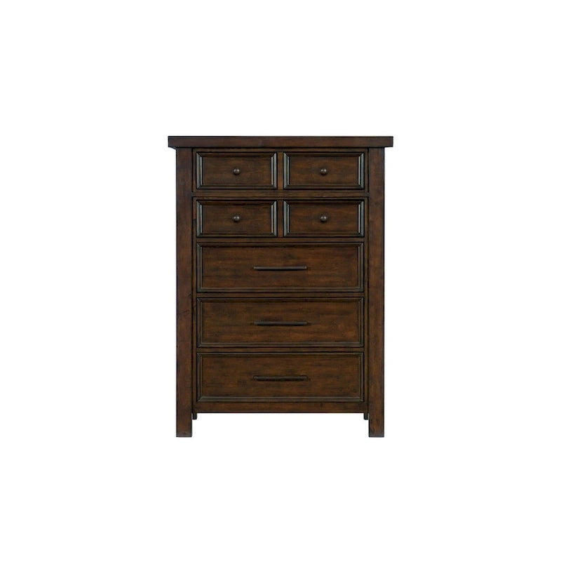 Juego de dormitorio de 5 piezas con plataforma trineo marrón – Queen/King