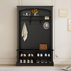 47.2 Wide Hall Tree Multi-functional Shoe Storage with 3 Hanging Hooks