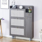 Modern minimalist storage Japanese rattan shoe bed top cabinet small home furniture Suitable for corridors and living rooms