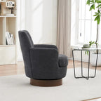 Sillón giratorio de poliéster con base de acero inoxidable