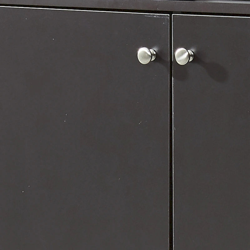 Estantería con puertas de café/roble/nogal, mueble de almacenamiento abierto de 3 estantes
