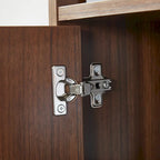Estantería con puertas de café/roble/nogal, mueble de almacenamiento abierto de 3 estantes