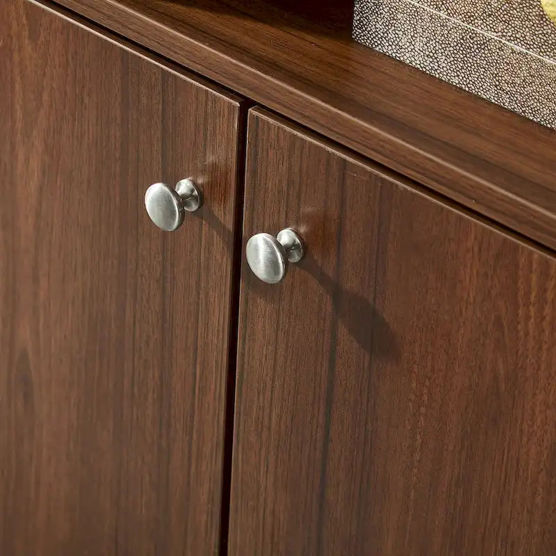 Estantería con puertas de café/roble/nogal, mueble de almacenamiento abierto de 3 estantes
