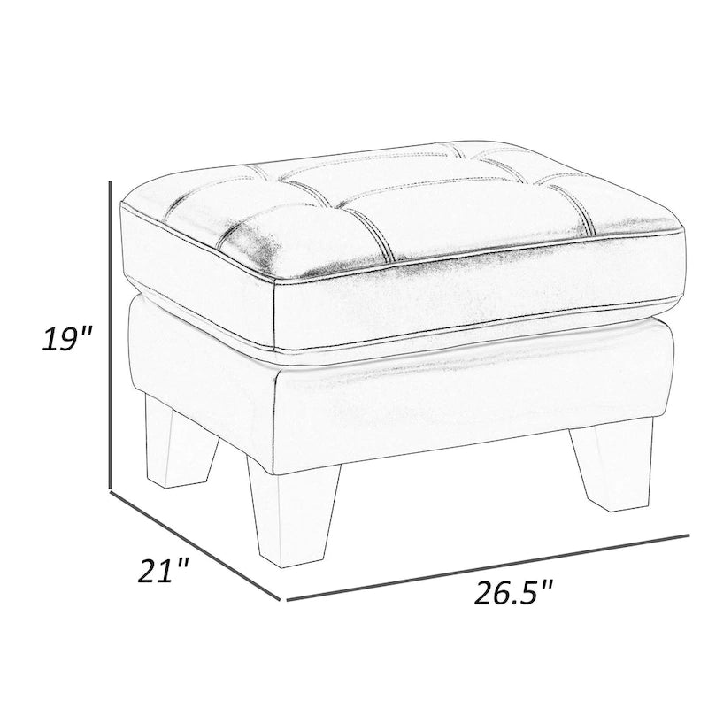 Puf gris y burdeos, asiento individual, 67.3 cm An. x 53.3 cm Pr. x 48.3 cm Al.