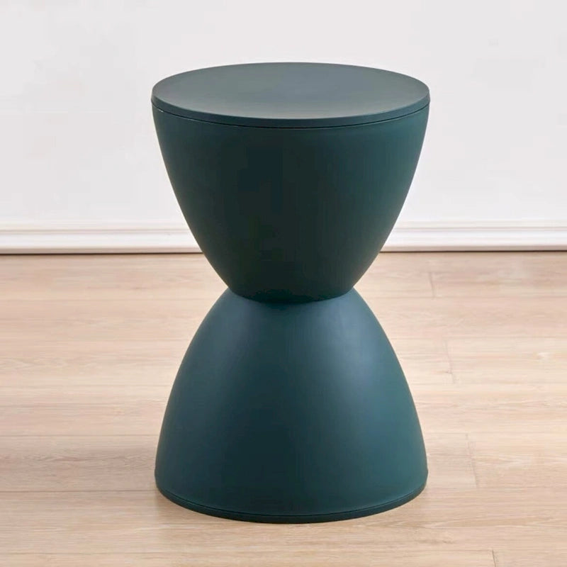 Taburete de tambor de plástico verde/negro/café claro/amarillo, 1 persona, 30×30×45cm