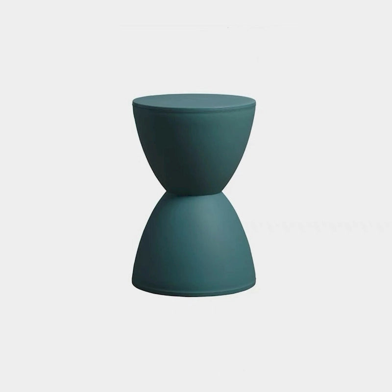 Taburete de tambor de plástico verde/negro/café claro/amarillo, 1 persona, 30×30×45cm