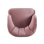 Sillón individual con reposabrazos de terciopelo en rosa, naranja, esmeralda o blanco y patas de madera de caucho