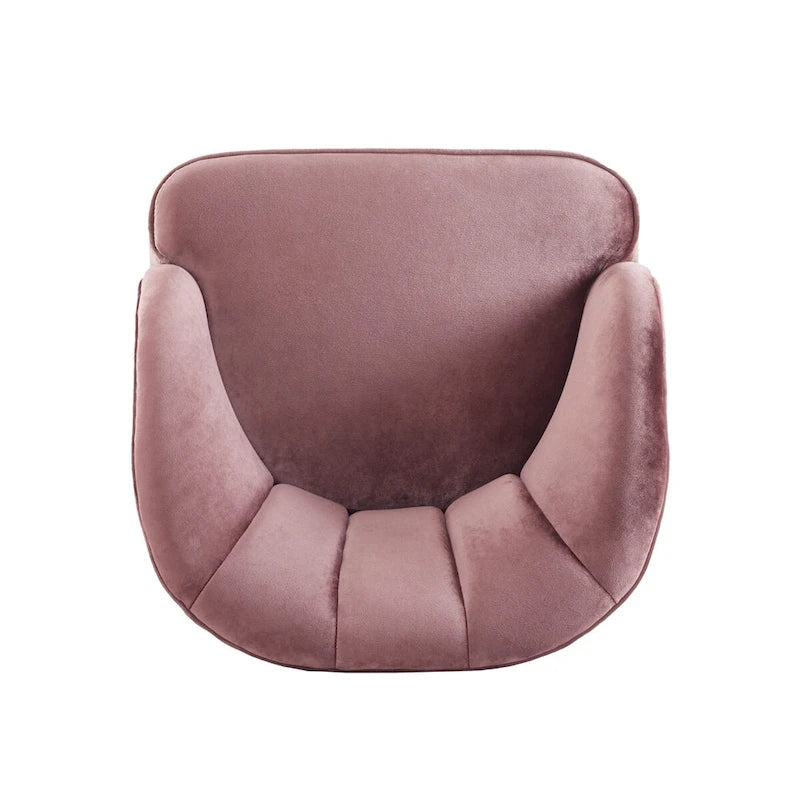 Sillón individual con reposabrazos de terciopelo en rosa, naranja, esmeralda o blanco y patas de madera de caucho