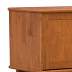Mueble de TV Marrón Teca Moderno de Mediados de Siglo para televisores de hasta 80 pulgadas, con capacidad para 1
