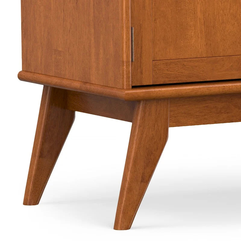 Mueble de TV Marrón Teca Moderno de Mediados de Siglo para televisores de hasta 80 pulgadas, con capacidad para 1
